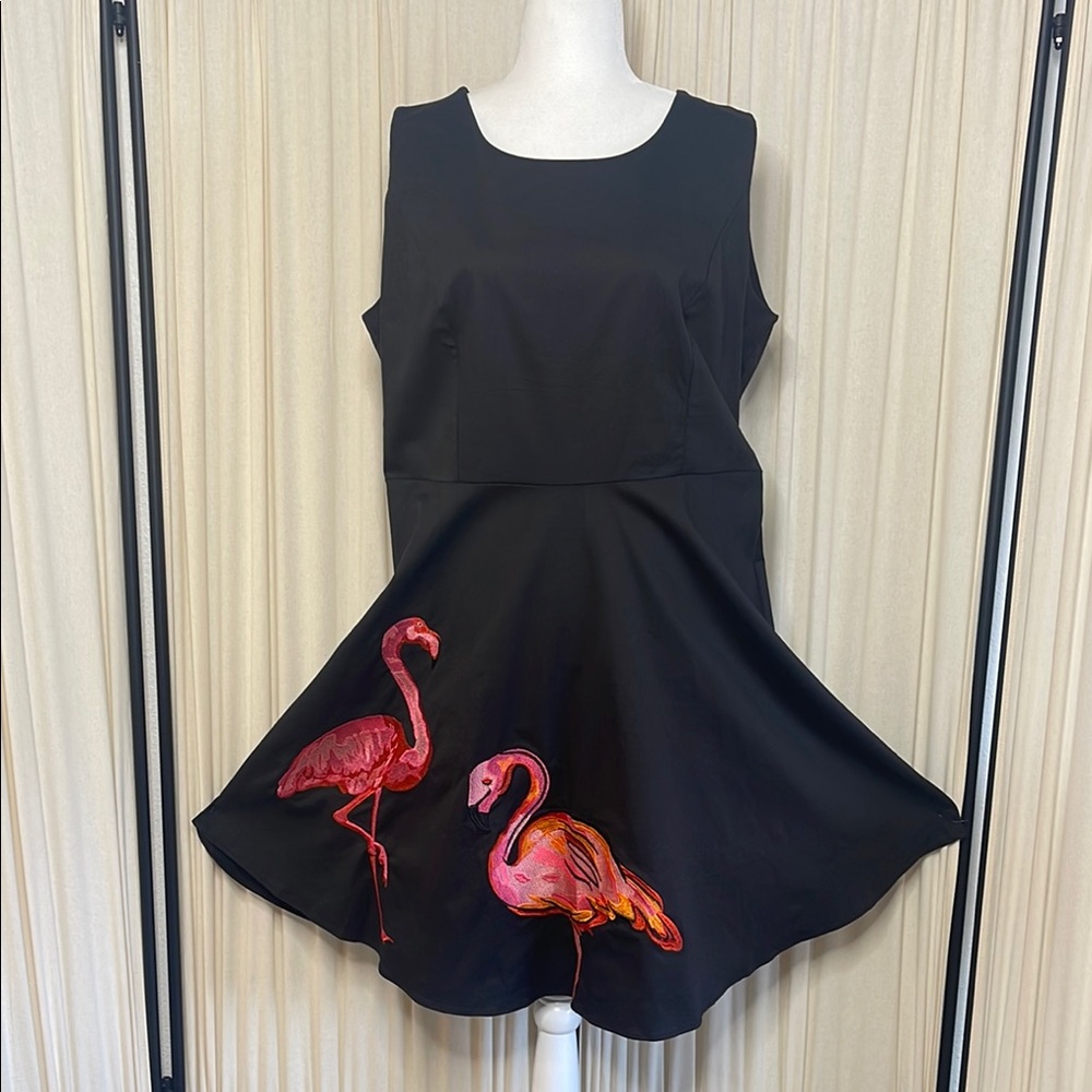 NEW! FLAMINGO FLARE DRESS SIZE 18 or 3X BY AYLI